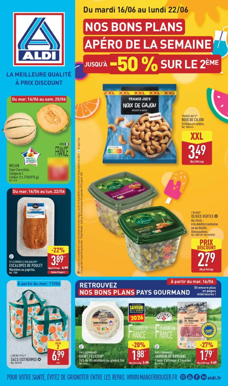 Aldi catalogue du 16.06.2026