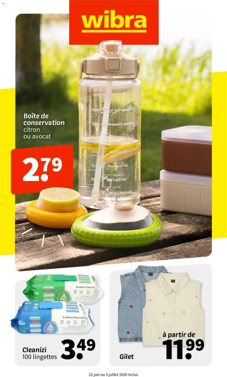 Wibra catalogue du 22.06.2026
