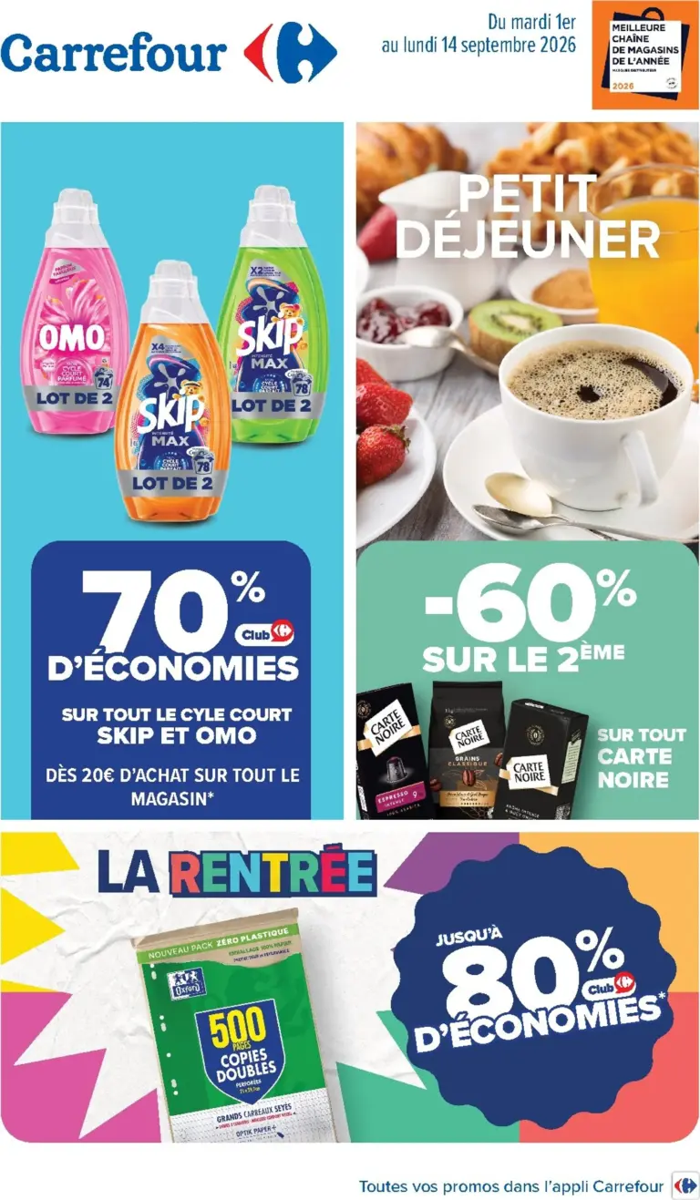 Carrefour catalogue du 01.09.2026