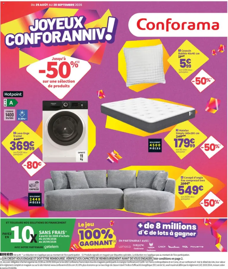 Conforama catalogue du 25.08.2026