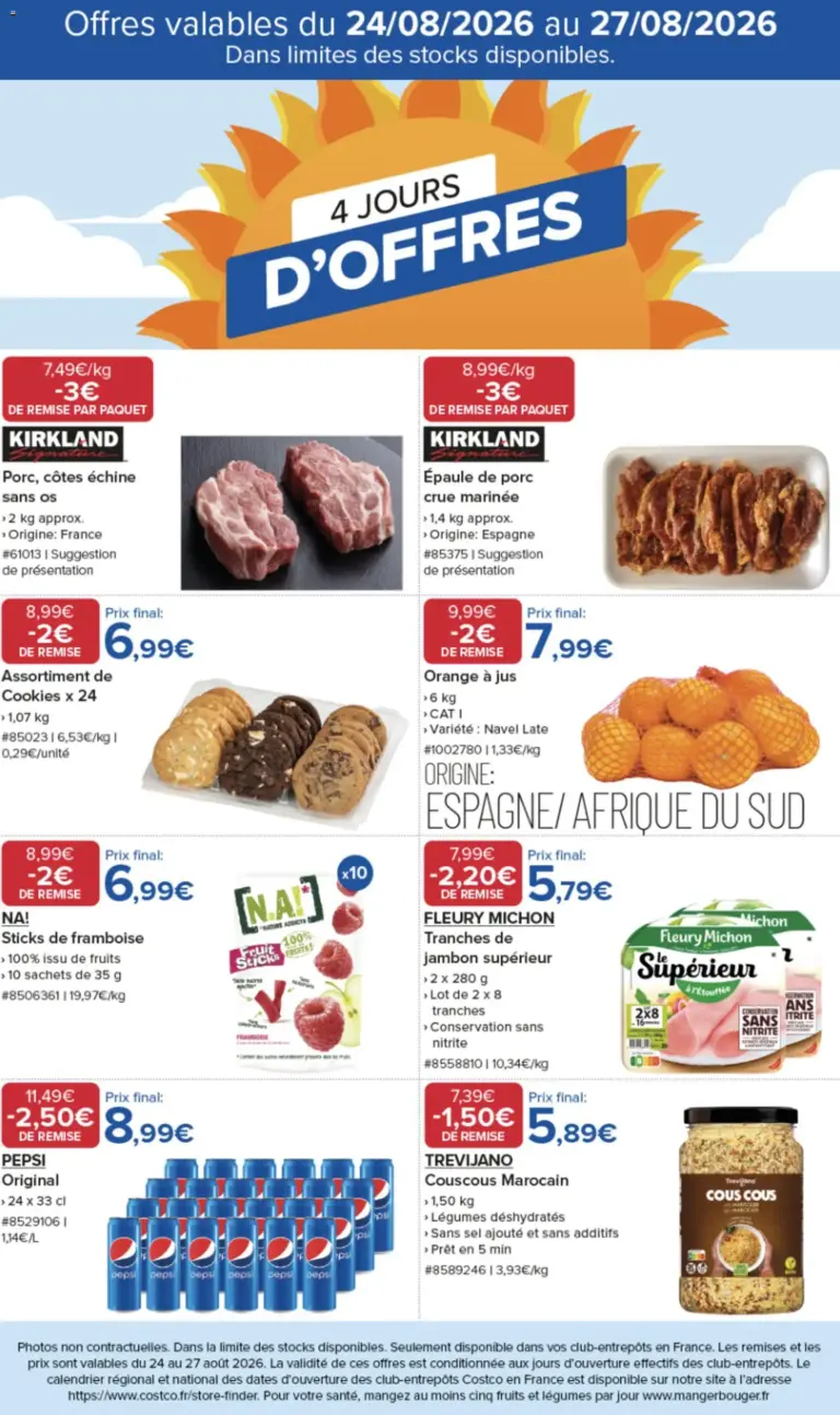 Costco catalogue du 24.08.2026