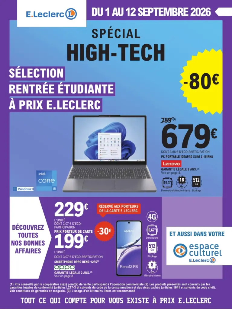 E.Leclerc catalogue du 01.09.2026