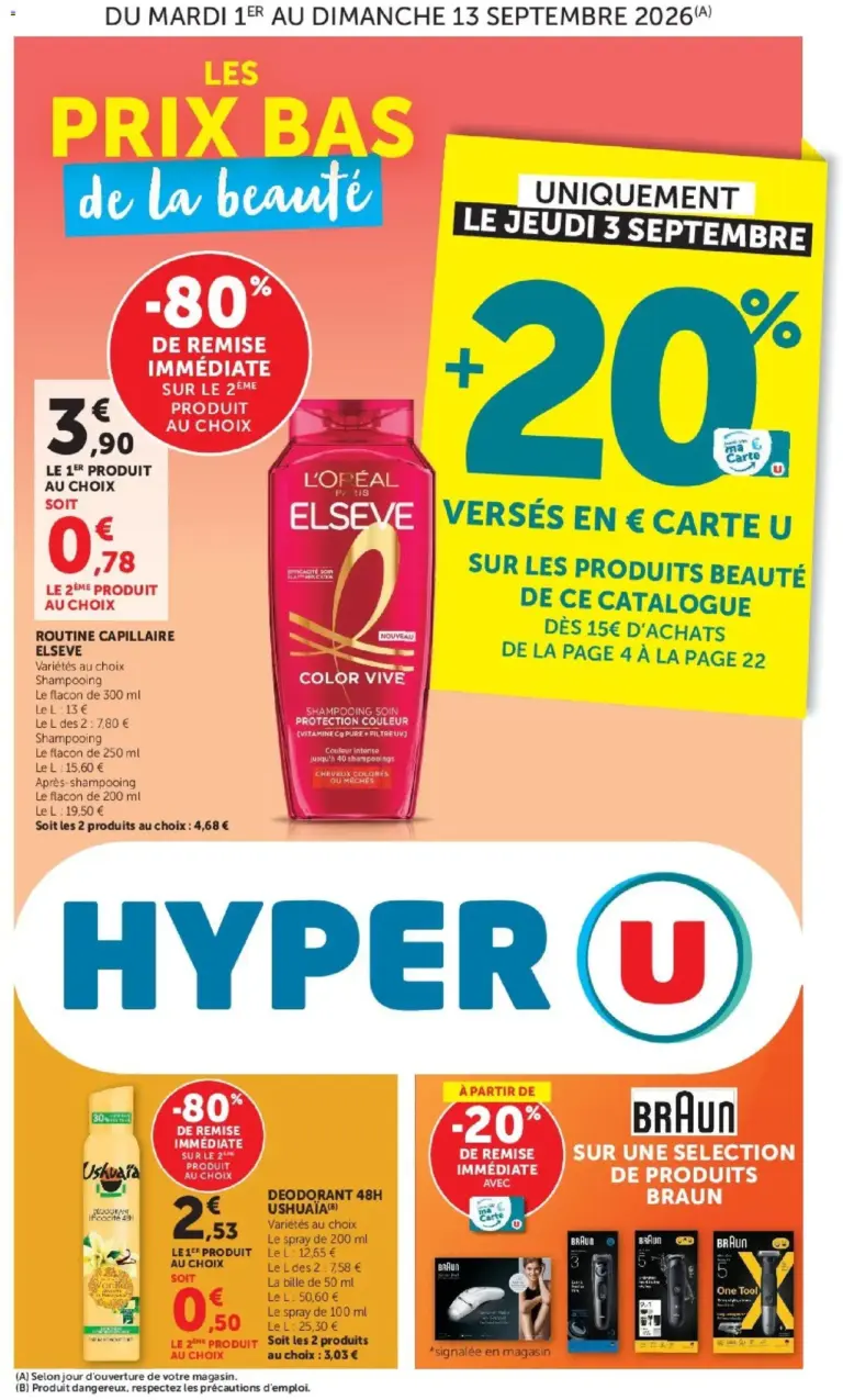 Hyper U catalogue du 01.09.2026