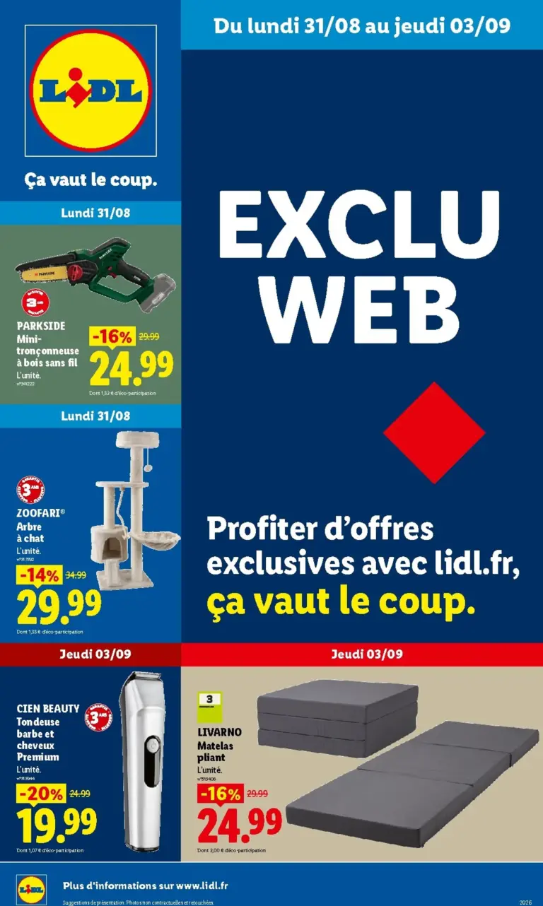 LIDL catalogue du 31.08.2026