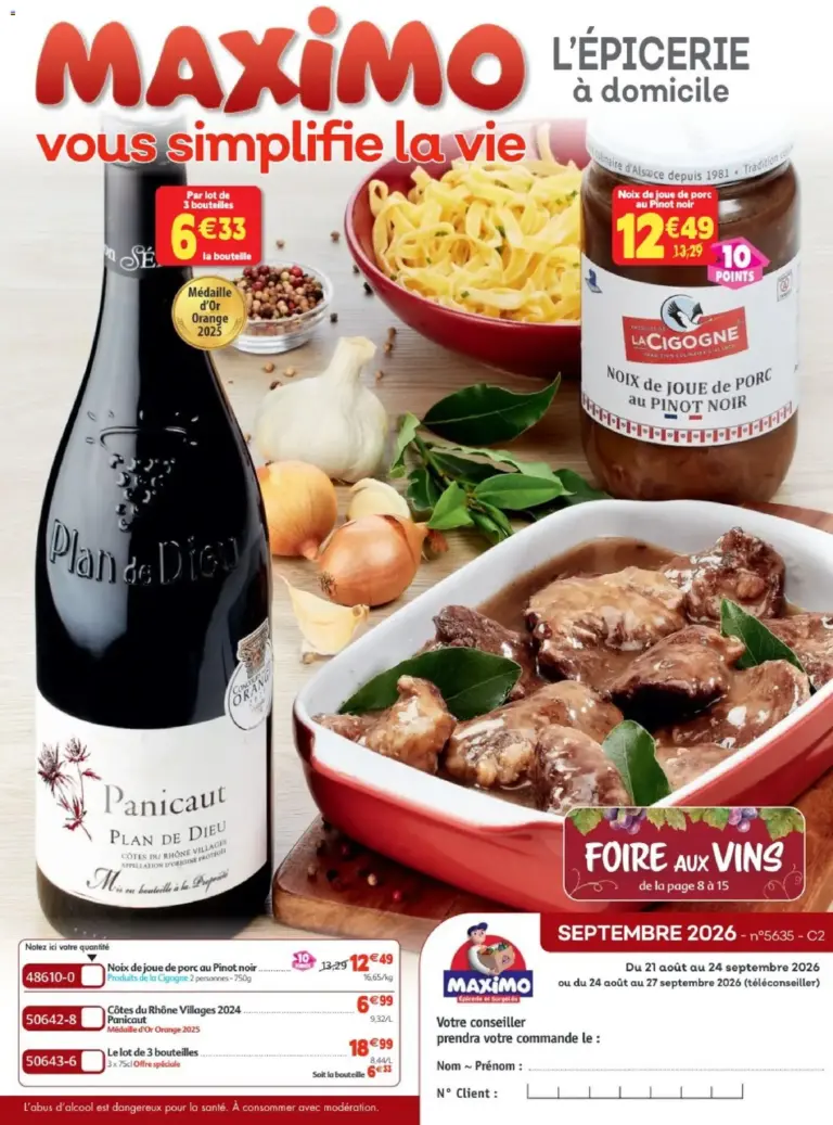 Maximo catalogue du 24.08.2026