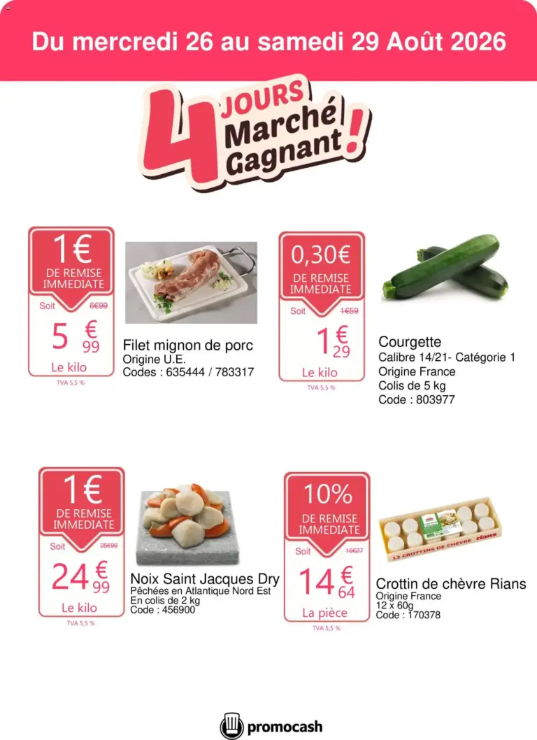 Promocash catalogue du 26.08.2026
