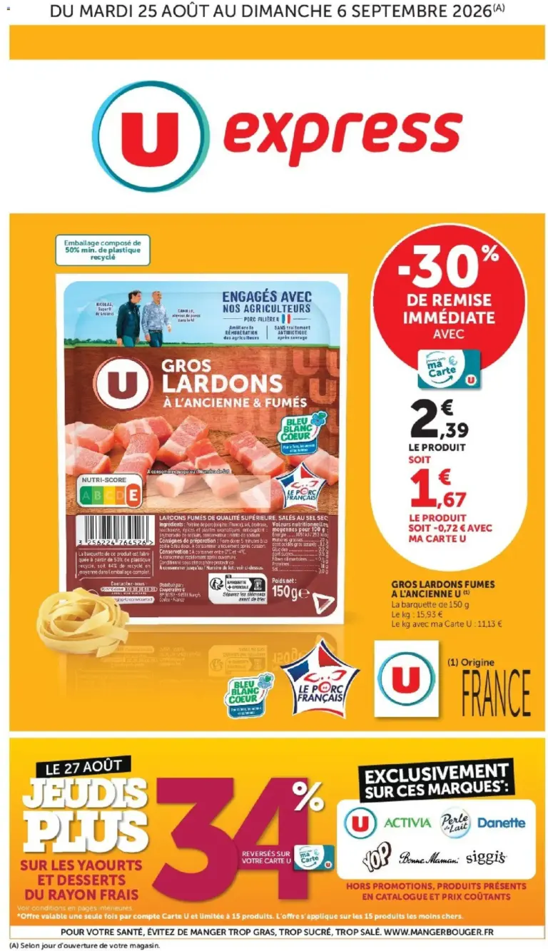U Express catalogue du 25.08.2026