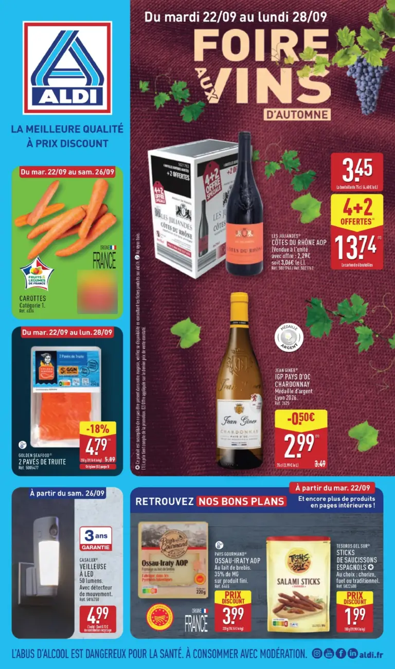 Aldi catalogue du 22.09.2026