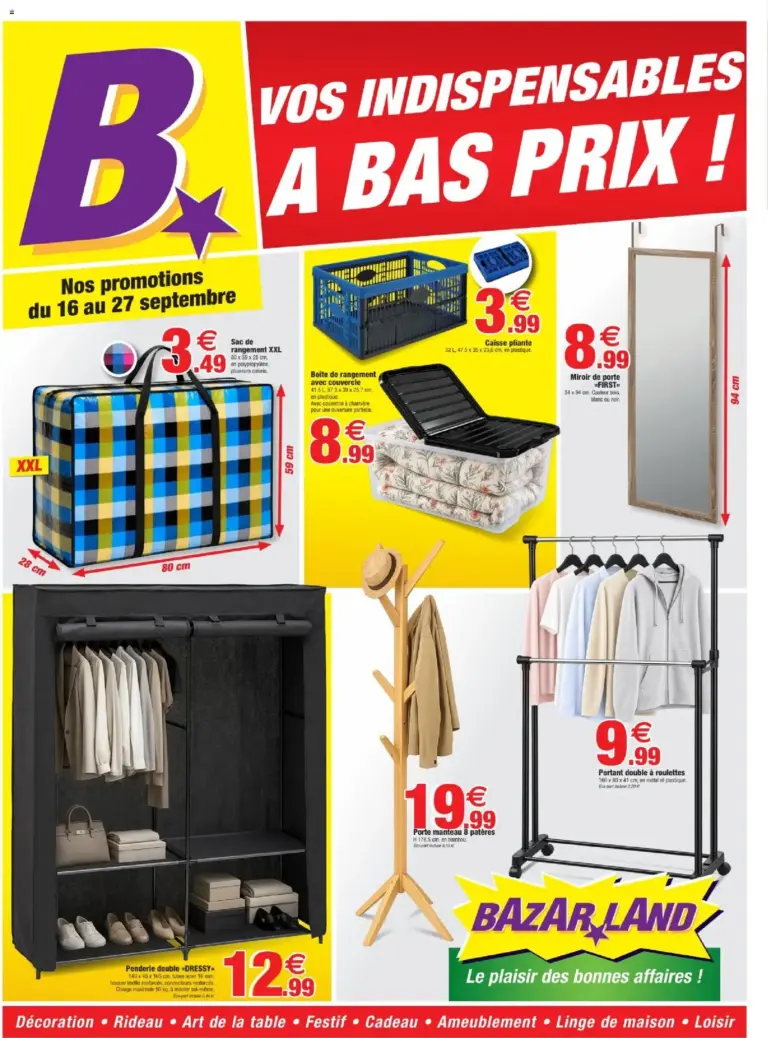 Bazarland catalogue du 16.09.2026