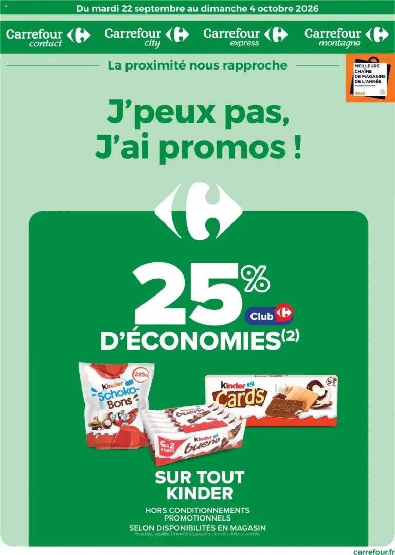 Carrefour Contact catalogue du 22.09.2026