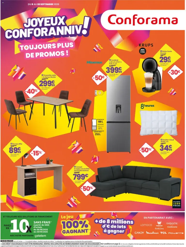 Conforama catalogue du 08.09.2026