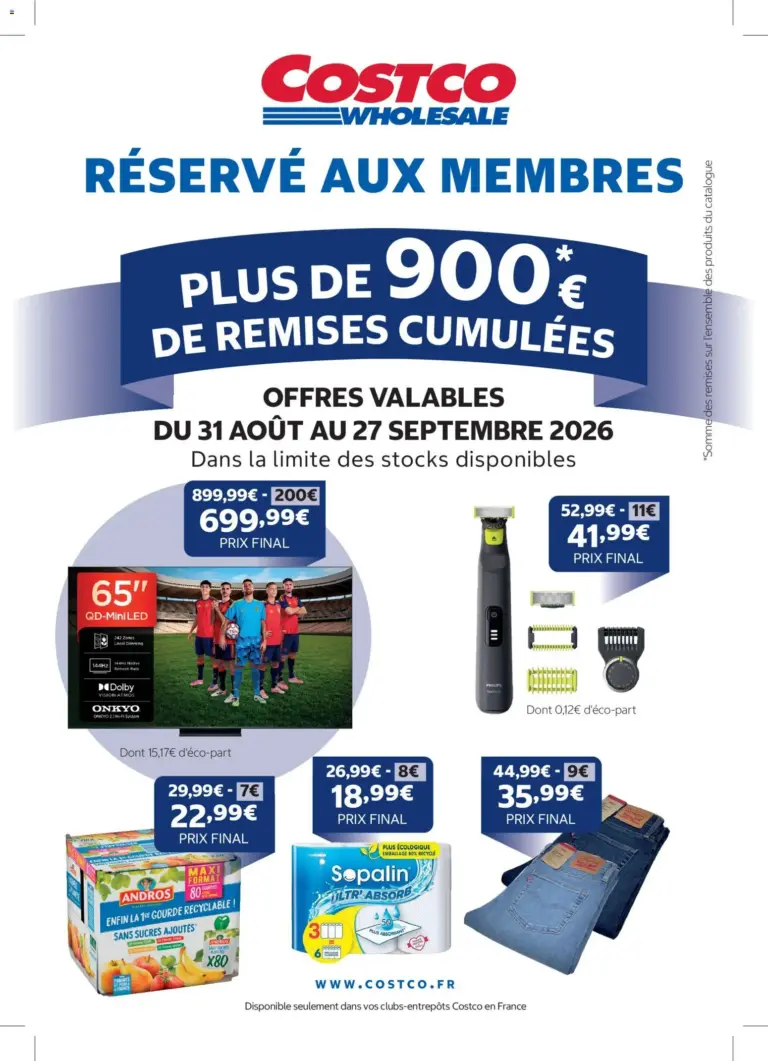 Costco catalogue du 31.08.2026