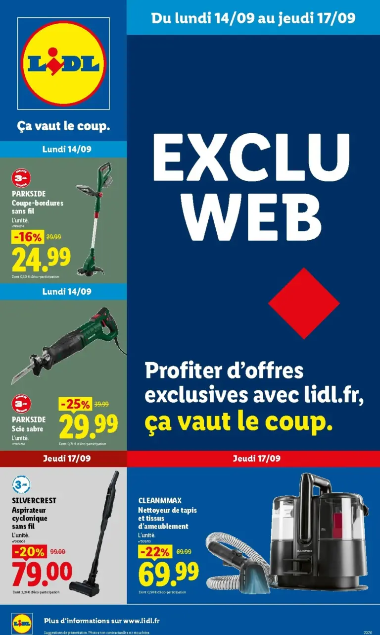 LIDL catalogue du 14.09.2026