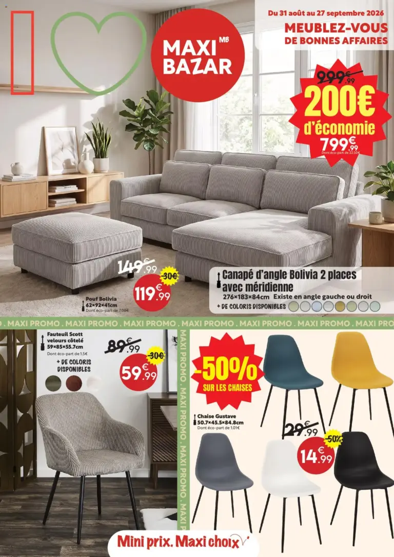 Maxi Bazar catalogue du 31.08.2026