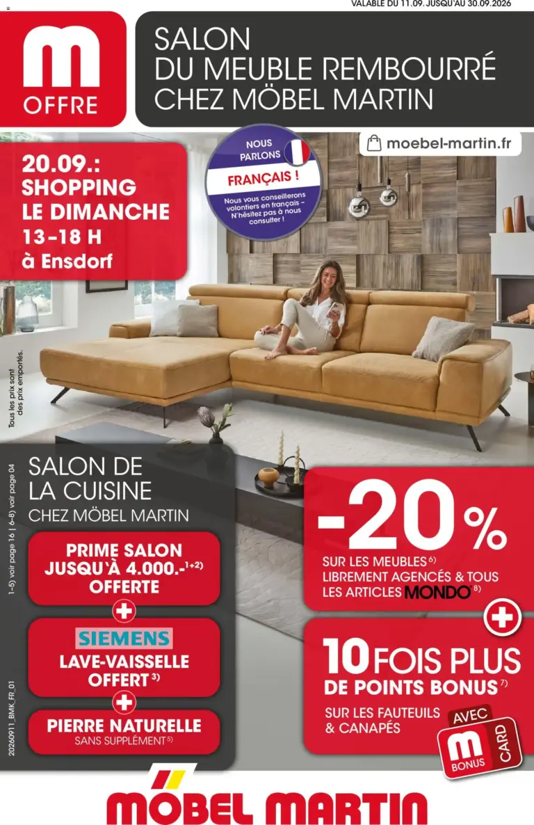 Möbel Martin catalogue du 11.09.2026