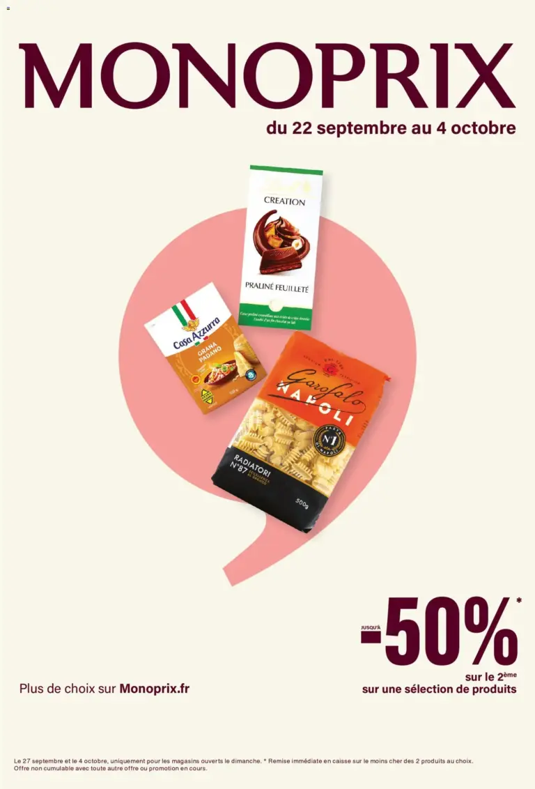 Monoprix catalogue du 22.09.2026