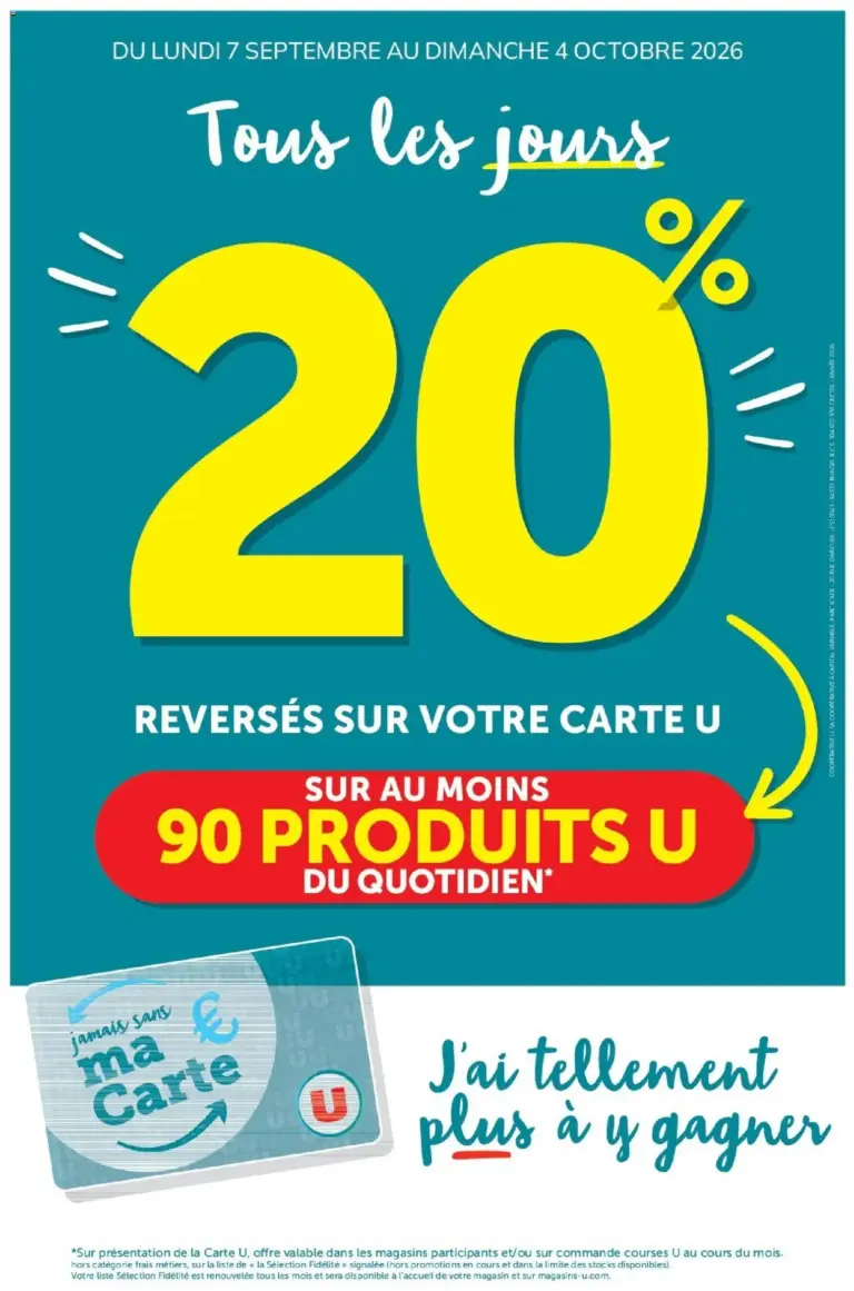 U Express catalogue du 07.09.2026