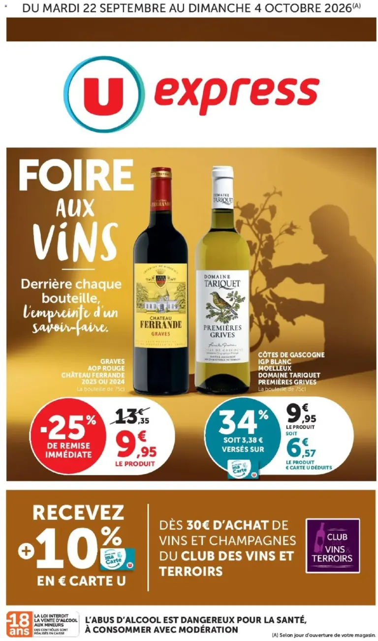 U Express catalogue du 22.09.2026