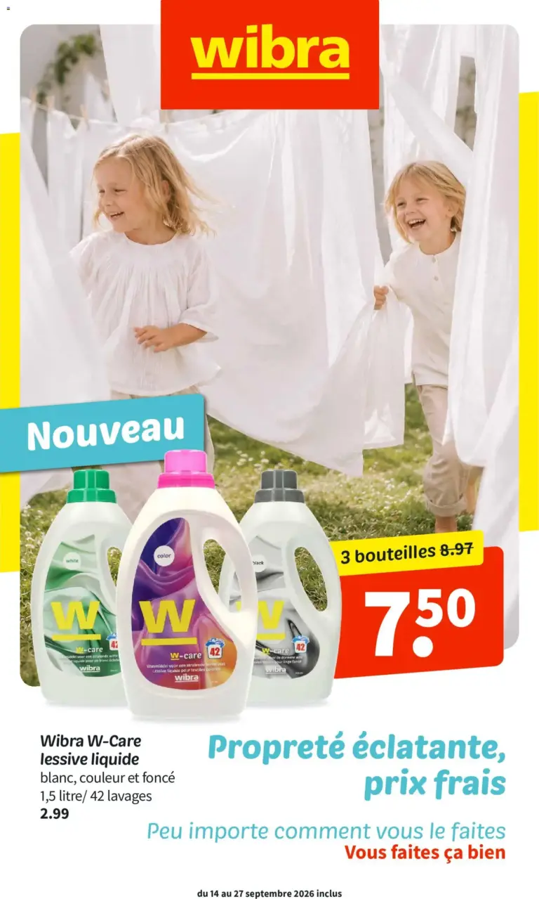 Wibra catalogue du 14.09.2026