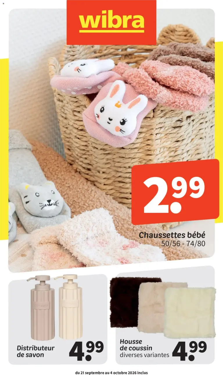 Wibra catalogue du 21.09.2026